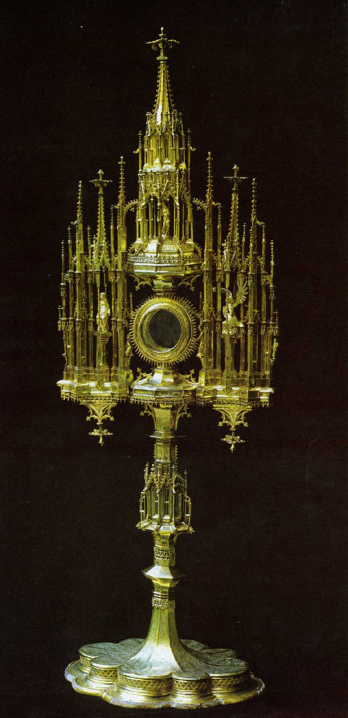 1517- monštrancia 106 cm Bratislava pozkátené sriebro.Dom sv. Martina